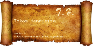 Tokos Henrietta névjegykártya