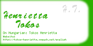 henrietta tokos business card